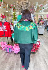 J.HOFFMAN'S Queen of Sparkles Wreath Around Neck Sweater