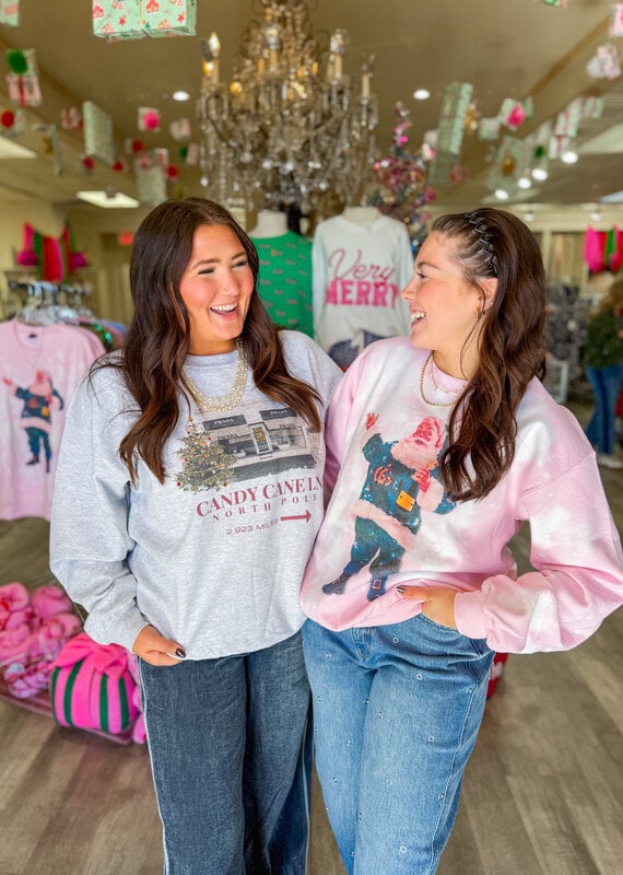 J.HOFFMAN'S Marfa Candy Cane Sweatshirt