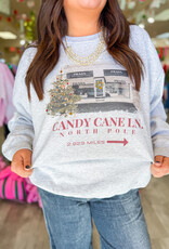 J.HOFFMAN'S Marfa Candy Cane Sweatshirt