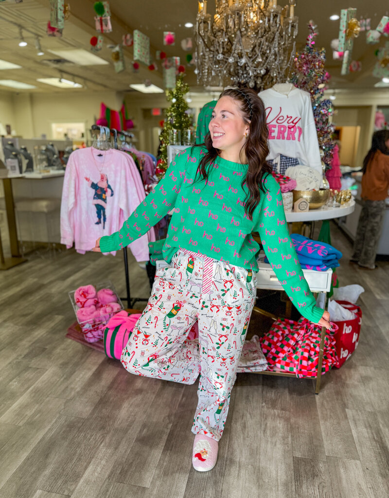 J.HOFFMAN'S Ho Ho Ho Sweater- Green