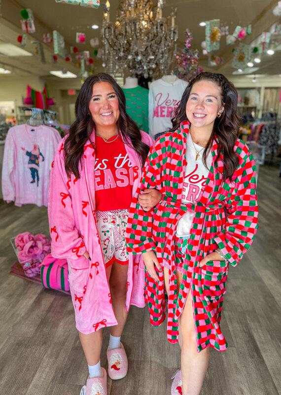 J.HOFFMAN'S Checkered Robe- Multi