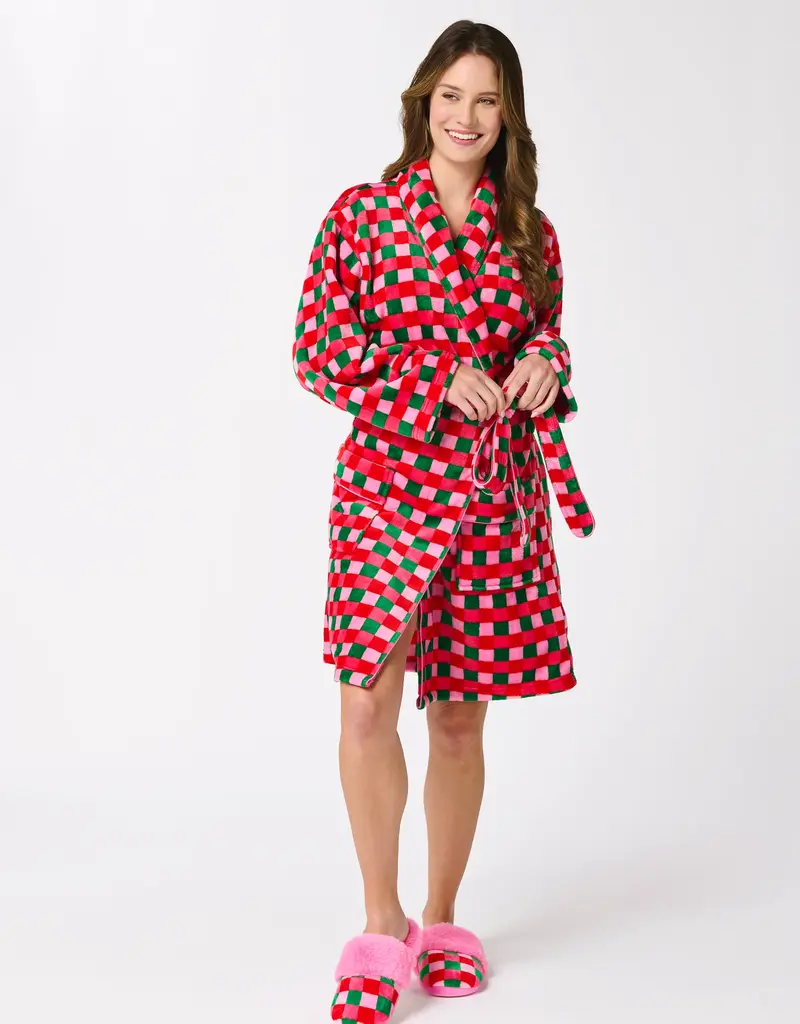 J.HOFFMAN'S Checkered Robe- Multi