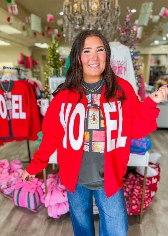 J.HOFFMAN'S Noel Cardigan- Red