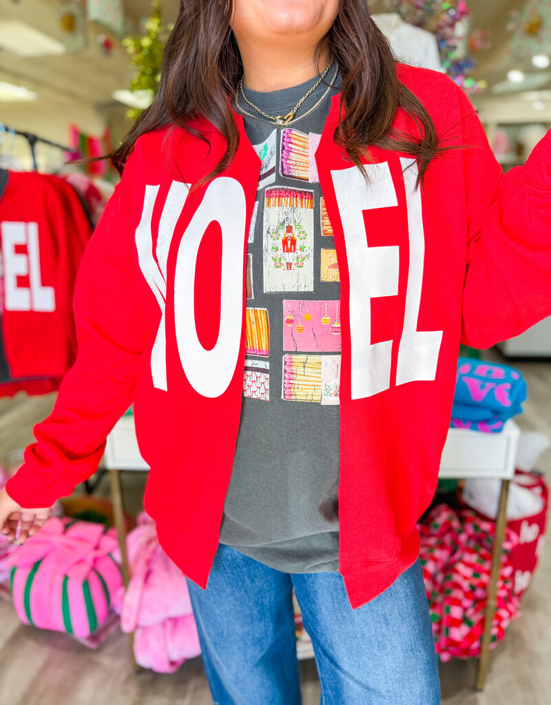 J.HOFFMAN'S Noel Cardigan- Red