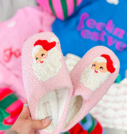 J.HOFFMAN'S Fuzzy Slippers- Santa