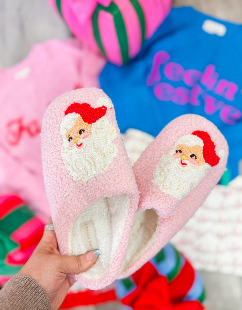 J.HOFFMAN'S Fuzzy Slippers- Santa