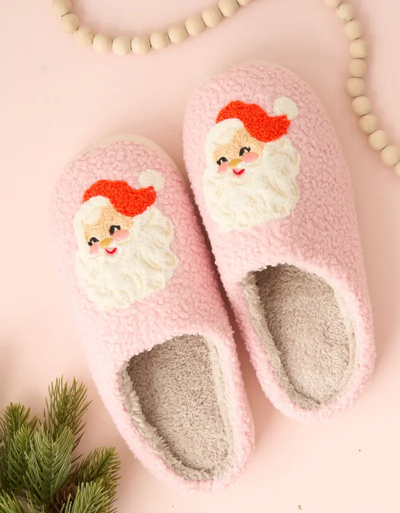 J.HOFFMAN'S Fuzzy Slippers- Santa