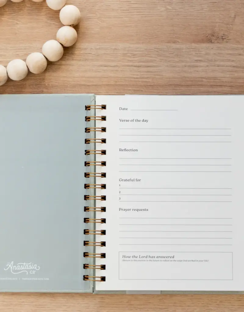 J.HOFFMAN'S Prayer Journal- Green Linen