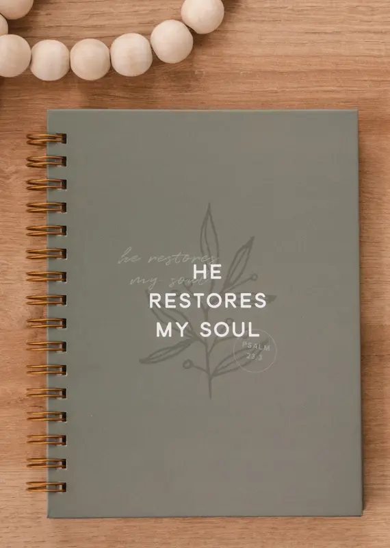 J.HOFFMAN'S He Restores My Soul Hardcover Journal
