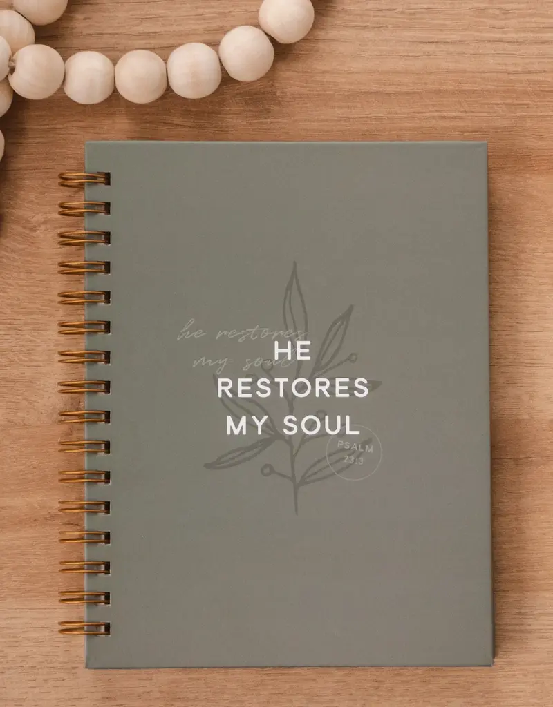 J.HOFFMAN'S He Restores My Soul Hardcover Journal