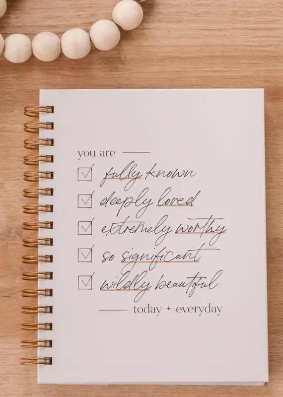 J.HOFFMAN'S You Are Fully Known Checklist Hardcover Journal