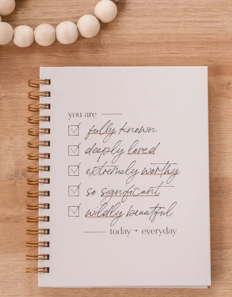 J.HOFFMAN'S You Are Fully Known Checklist Hardcover Journal