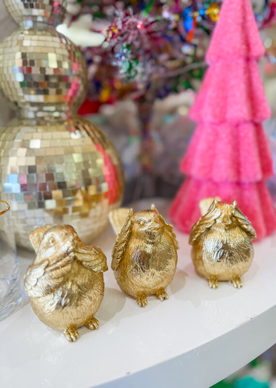 J.HOFFMAN'S Gold Birds Decor- Set of 3