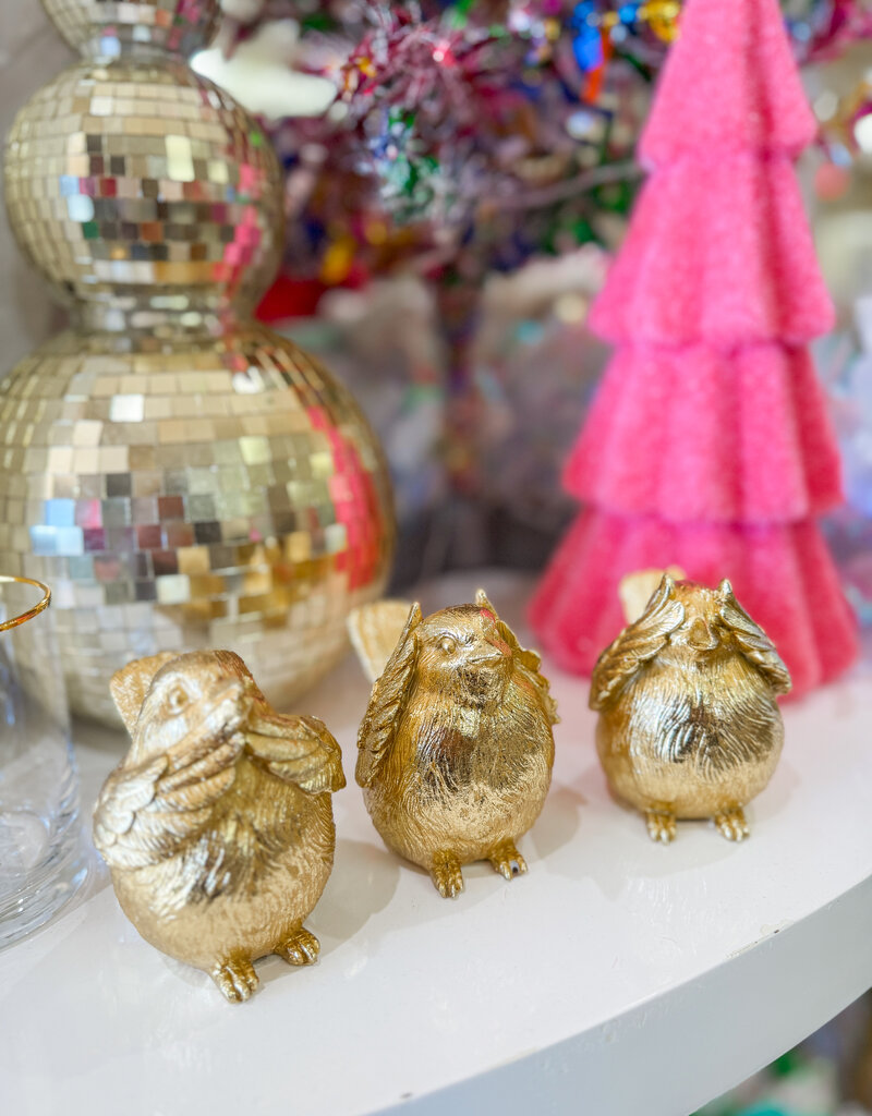 J.HOFFMAN'S Gold Birds Decor- Set of 3