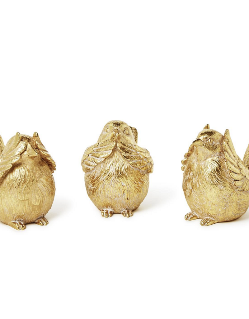 J.HOFFMAN'S Gold Birds Decor- Set of 3