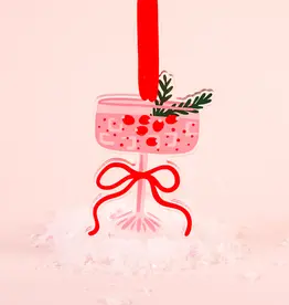 J.HOFFMAN'S Holiday Tree Ornament- Cranberry Cosmo