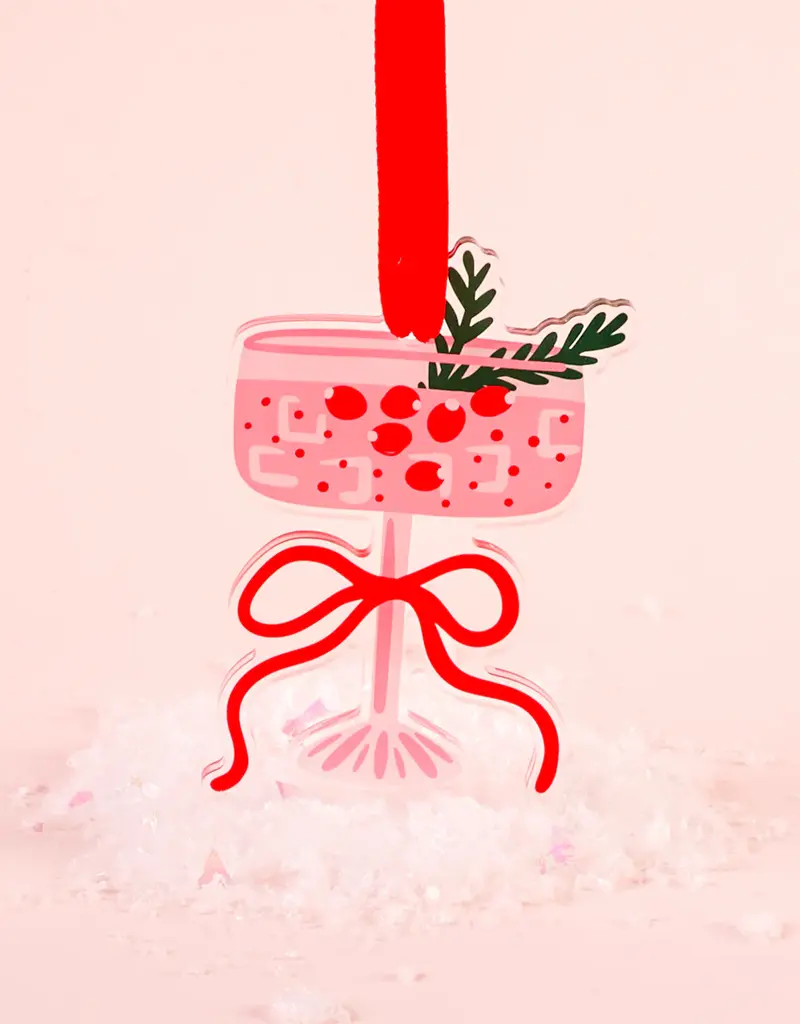 J.HOFFMAN'S Holiday Tree Ornament- Cranberry Cosmo