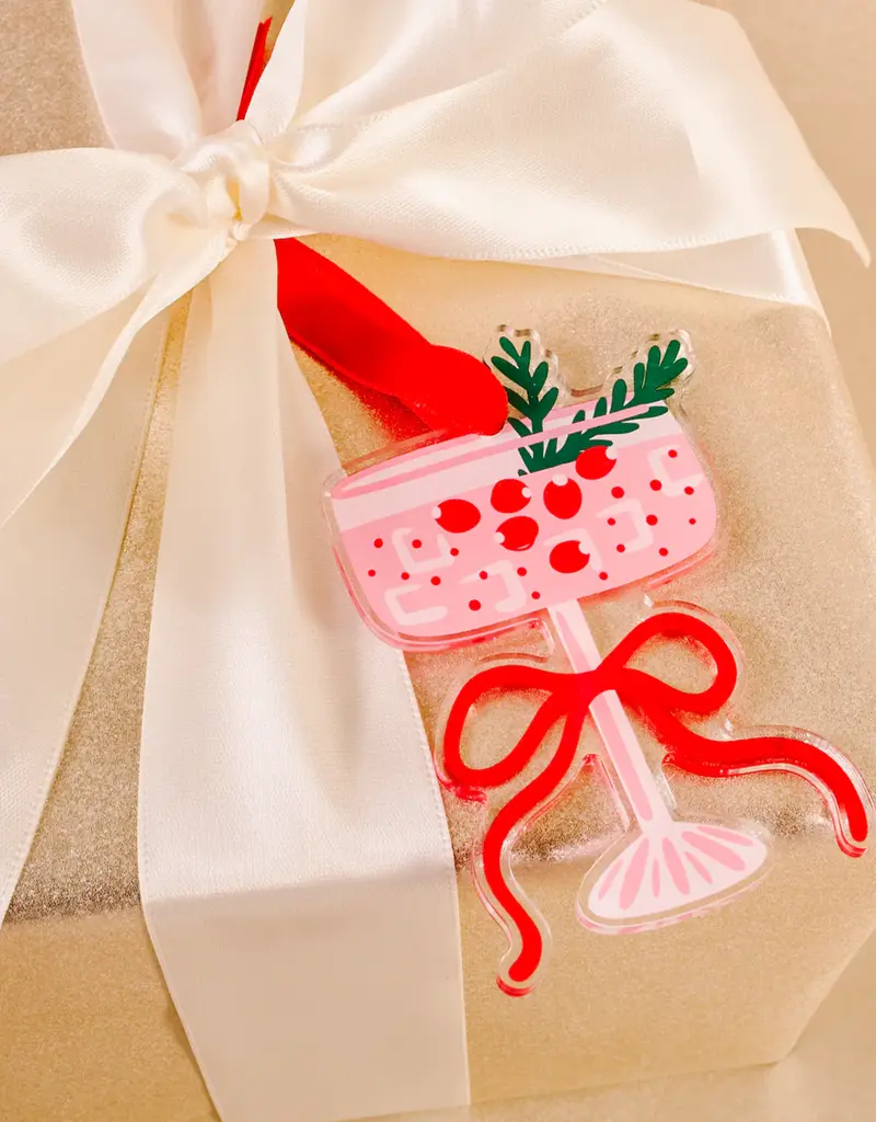 J.HOFFMAN'S Holiday Tree Ornament- Cranberry Cosmo