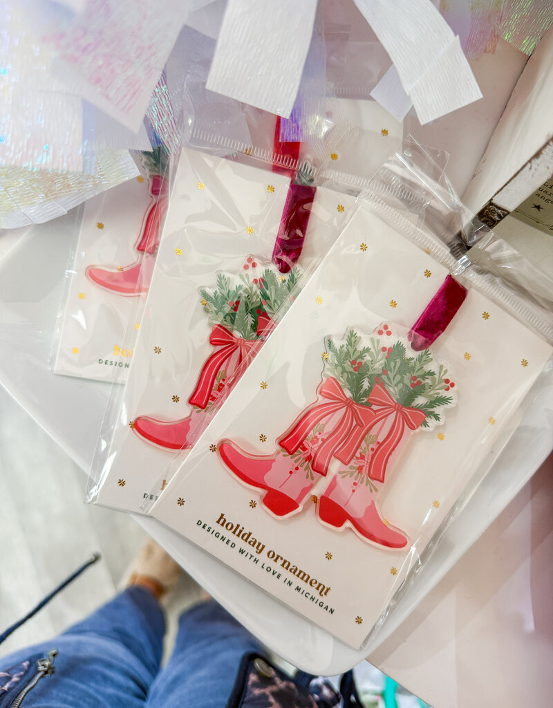 J.HOFFMAN'S Holiday Tree Ornament- Festive Cowgirl