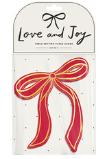 J.HOFFMAN'S Table Setting Placecards- Red Set of 8