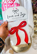 J.HOFFMAN'S Table Setting Placecards- Red Set of 8