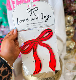 J.HOFFMAN'S Table Setting Placecards- Red Set of 8