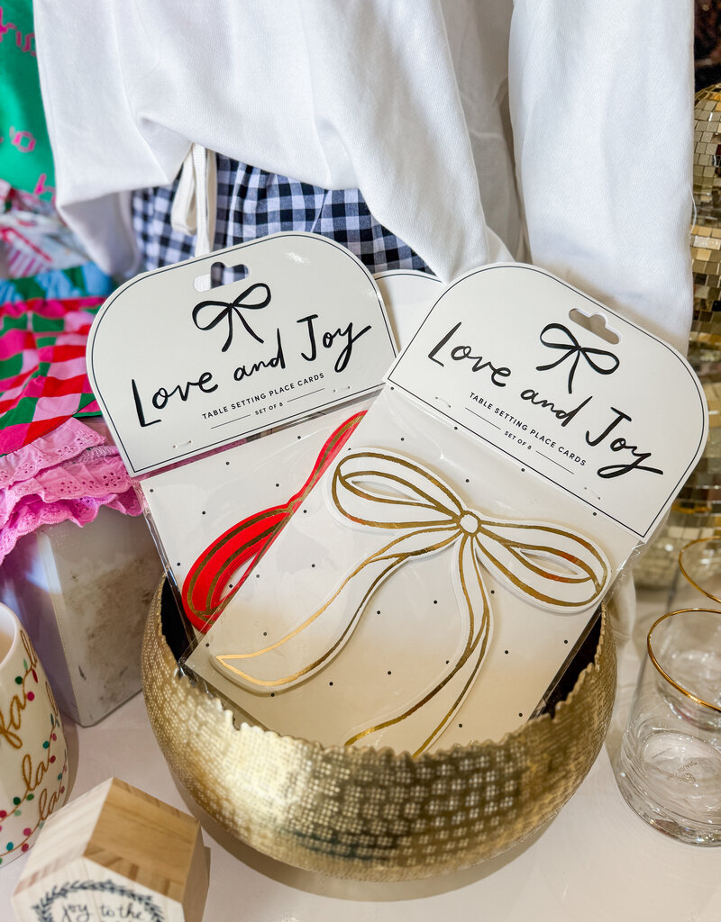 J.HOFFMAN'S Table Setting Placecards- Red Set of 8