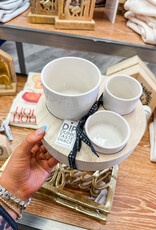 J.HOFFMAN'S Ceramic Bowls with Wood Base