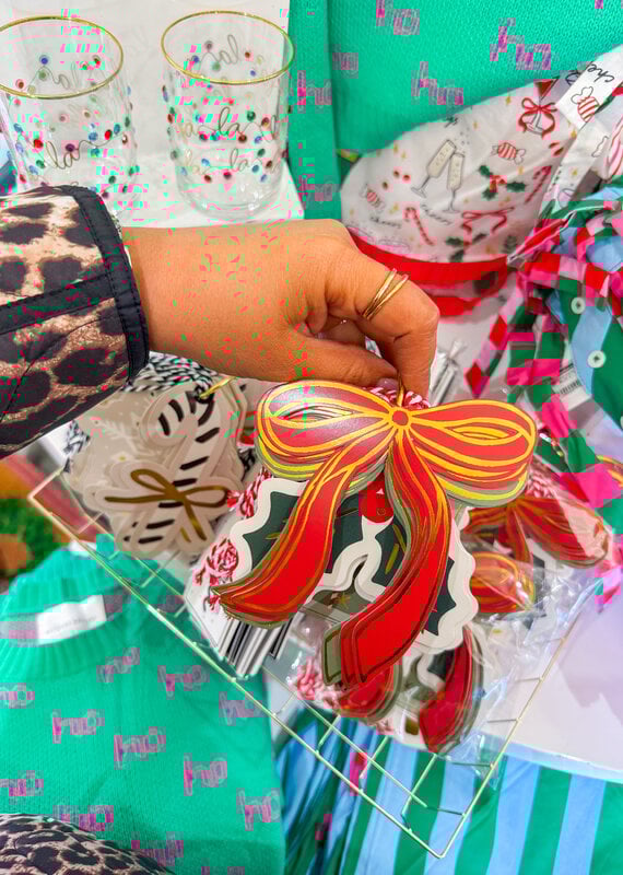 J.HOFFMAN'S Gift Tag Book- Red Bow