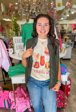 J.HOFFMAN'S Quilted Heart Vest- Olive