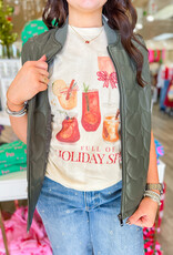 J.HOFFMAN'S Quilted Heart Vest- Olive