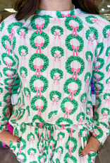 J.HOFFMAN'S Rosy Wreaths PJ Set