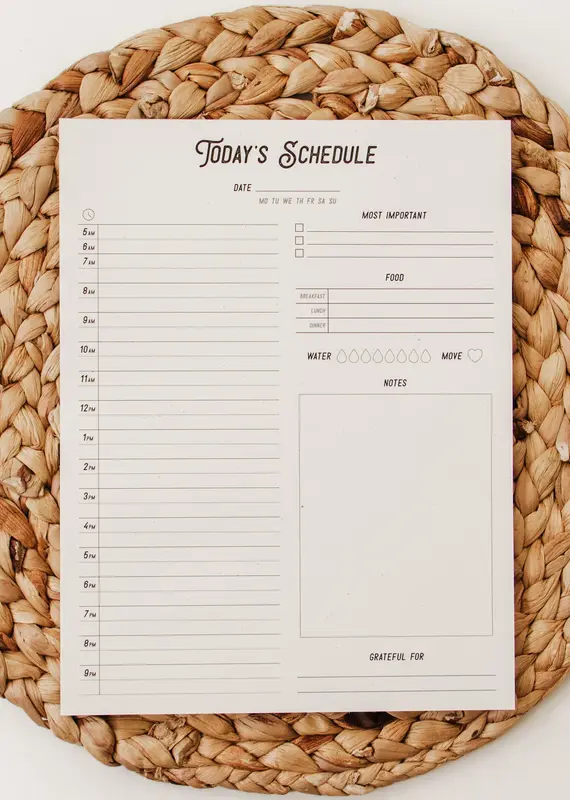 J.HOFFMAN'S Daily Schedule Notebook