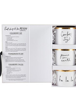 J.HOFFMAN'S Gold Holiday Dip Bowls- Eat, Dip & Be Merry