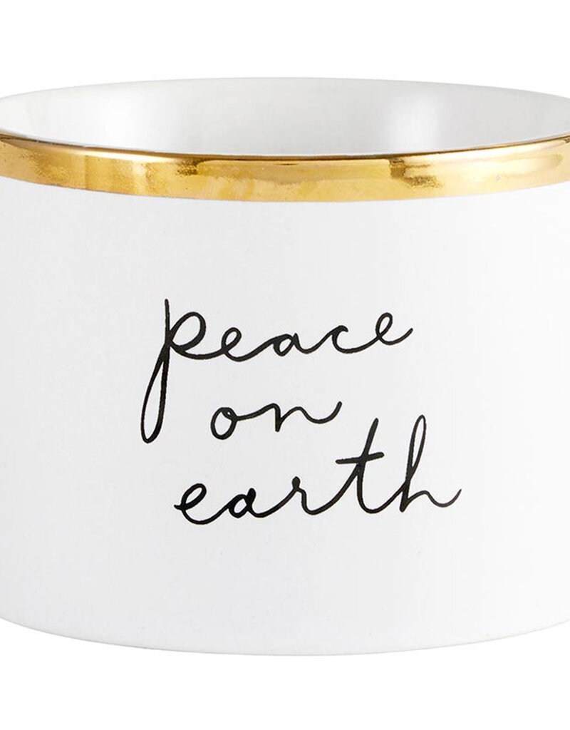 J.HOFFMAN'S Gold Holiday Dip Bowls- Eat, Dip & Be Merry