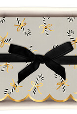 J.HOFFMAN'S Ceramic Napkin Tray + Napkins- Candy Canes