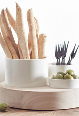 J.HOFFMAN'S Ceramic Bowls with Wood Base