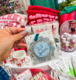 J.HOFFMAN'S Picture Frame Ornament- Silver Glitter