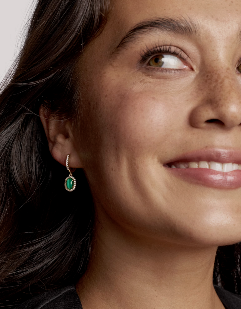 KENDRA SCOTT Daphne Crystal Frame Huggie