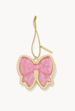 KENDRA SCOTT Haley Gold Bow Ornament in Blush Mother of Pearl