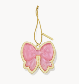 KENDRA SCOTT Haley Gold Bow Ornament in Blush Mother of Pearl
