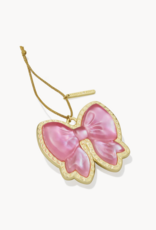 KENDRA SCOTT Haley Gold Bow Ornament in Blush Mother of Pearl