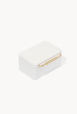 KENDRA SCOTT Small Vintage Gold Jewelry Box in White Lacquer