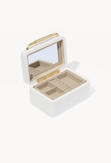 KENDRA SCOTT Small Vintage Gold Jewelry Box in White Lacquer