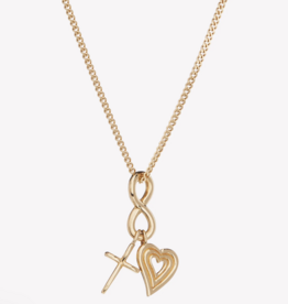 J.HOFFMAN'S Faith, Hope & Love Charm Pendant Necklace