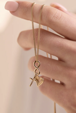 J.HOFFMAN'S Faith, Hope & Love Charm Pendant Necklace