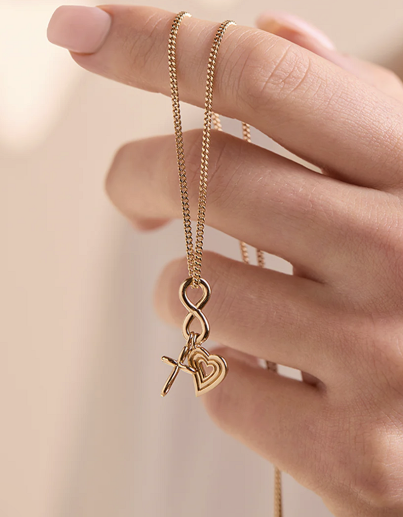 J.HOFFMAN'S Faith, Hope & Love Charm Pendant Necklace