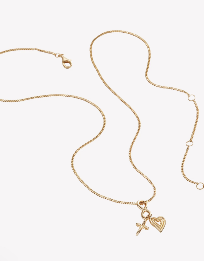 J.HOFFMAN'S Faith, Hope & Love Charm Pendant Necklace