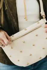 J.HOFFMAN'S Westlyn Chic Studded Bum Bag- Cream