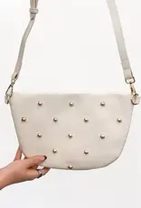 J.HOFFMAN'S Westlyn Chic Studded Bum Bag- Cream